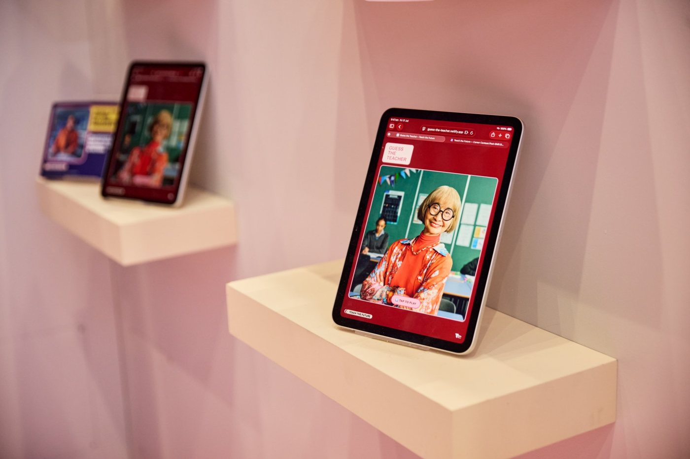 Guess the Teacher, played on tablets at every expo